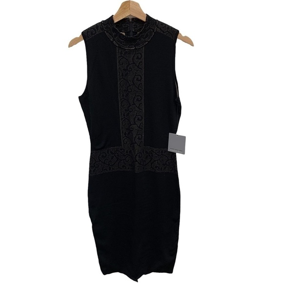 Marc New York Andrew Marc Black BodyCon Dress Size M New - Picture 1 of 10